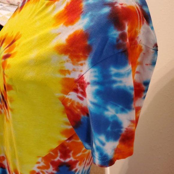 Tie dye boho bohemia style unisex T shirt size M. 100% soft cotton - Picture 4 of 11